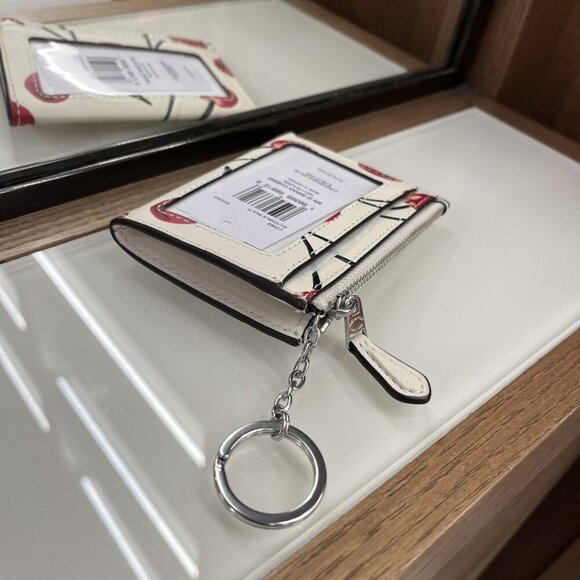 MINI SKINNY ID CASE WITH CHERRY PRINT (COACH CZ463) - Picture 5 of 7